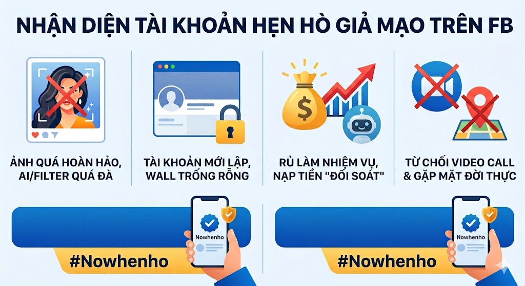 Nhận Diện Kẻ Lừa Đảo Trên Hội Nhóm Hẹn Hò Facebook: 4 Dấu Hiệu Cảnh Báo Sớm